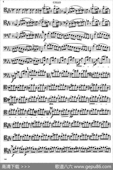 TROUTQUINTET（鳟鱼五重奏）（第一大提琴分谱）|舒伯特