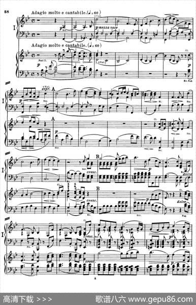 d小调第九交响曲Op.125（双钢琴P53——62）|路德维希·冯·贝多芬