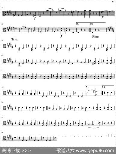 StringQuartetnr.18inEminor（E小调弦乐四重奏）（中提琴分谱）|托马西