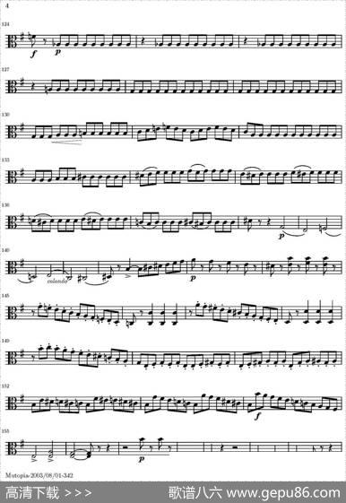 StringQuartetnr.18inEminor（E小调弦乐四重奏）（中提琴分谱）|托马西