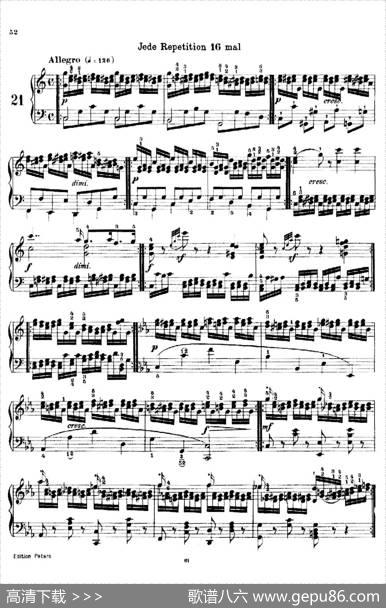 SchooloftheVirtuosoOp.365（60首钢琴高级练习曲·21）|卡尔·车尔尼