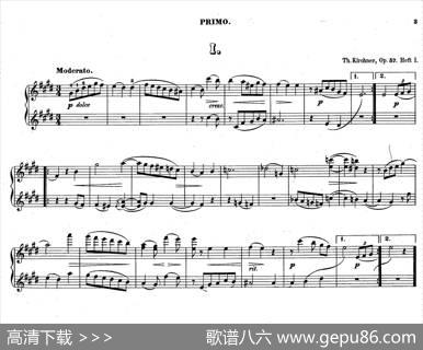 ZwolfOriginal-CompositionenfurPianofortezu4HandenOp.57（12首四手联弹小品·1）|狄奥多·柯希纳
