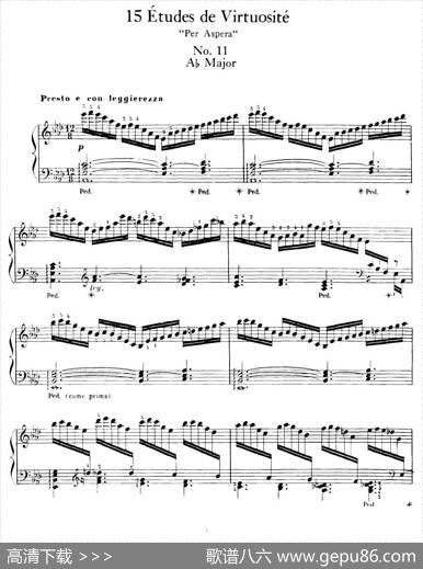 15EtudesdeVortuositeOp.72（15首辉煌练习曲·11）|莫里兹·莫什科夫斯基