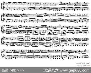 BrandenburgConcertoNo.3inGMajorBWV.1048（G大调第三勃兰登堡协奏曲·四手联弹版）|巴赫