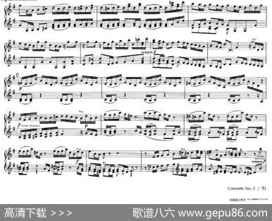 BrandenburgConcertoNo.3inGMajorBWV.1048（G大调第三勃兰登堡协奏曲·四手联弹版）|巴赫