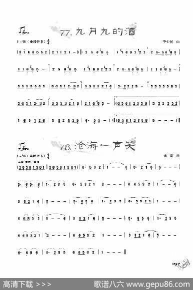 葫芦丝曲精选：九月九的酒沧海一声笑|王甲坤，王甲华编著