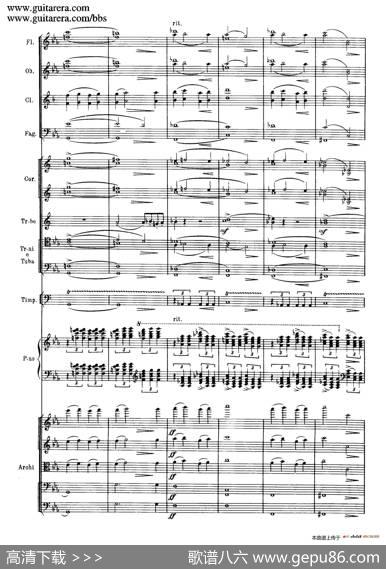 c小调第二钢琴协奏曲Op.18（第一乐章总谱·P28——36）|谢尔盖·拉赫玛尼诺夫(SergeiRachmaninov）
