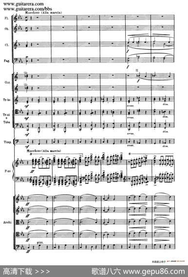 c小调第二钢琴协奏曲Op.18（第一乐章总谱·P28——36）|谢尔盖·拉赫玛尼诺夫(SergeiRachmaninov）