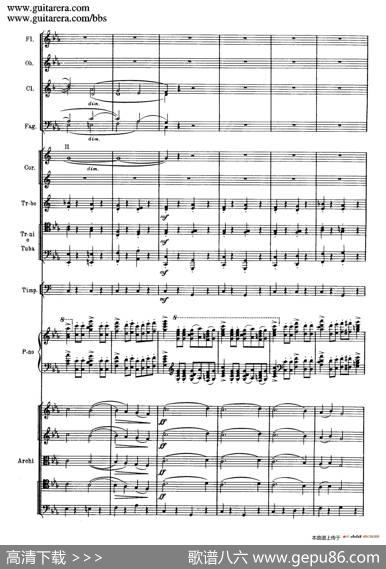 c小调第二钢琴协奏曲Op.18（第一乐章总谱·P28——36）|谢尔盖·拉赫玛尼诺夫(SergeiRachmaninov）