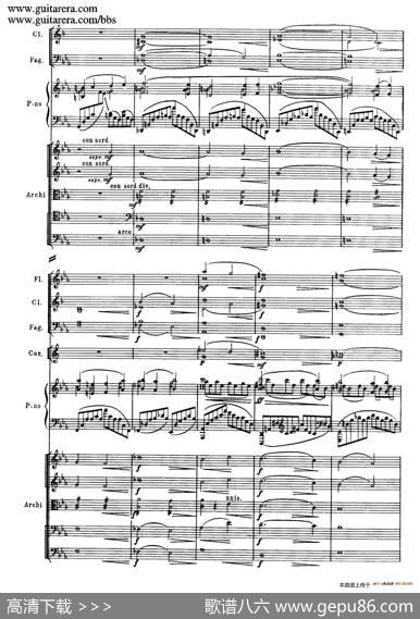 c小调第二钢琴协奏曲Op.18（第一乐章总谱·P28——36）|谢尔盖·拉赫玛尼诺夫(SergeiRachmaninov）