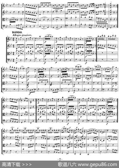 Mozart《QuartetNo.6inBbMajor,K.159》（总谱）