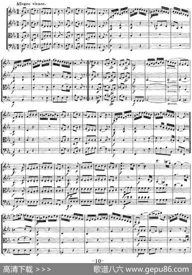 Mozart《QuartetNo.16inEbMajor,K.428》（总谱）