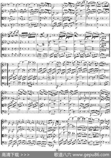 Mozart《QuartetNo.16inEbMajor,K.428》（总谱）