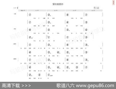 爱的就是你（简和谱） - 王力宏|王力宏
