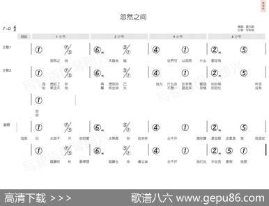 忽然之间（简和谱） - 周耀辉，李卓雄|林健华