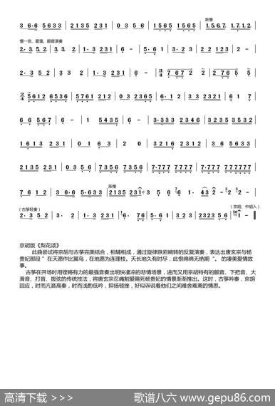 梨花颂（仿生皮京胡独奏曲）|刘正辉改编