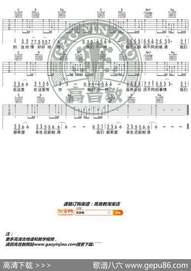 《我们不一样》吉他谱扫弦特别版高音教编配猴哥吉他教学