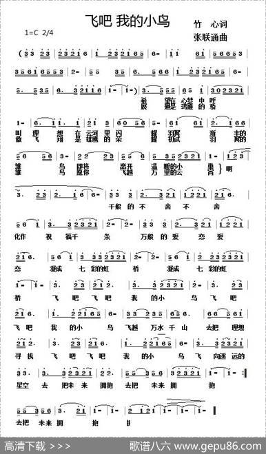 飞吧我的小鸟 - 竹心|张联通