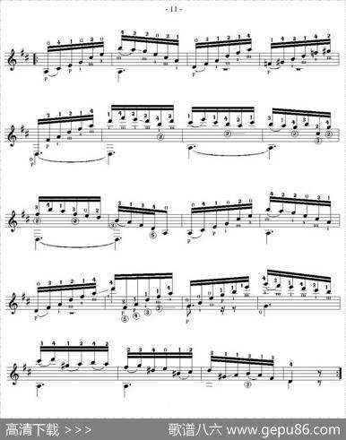 他雷加12首练习曲之6