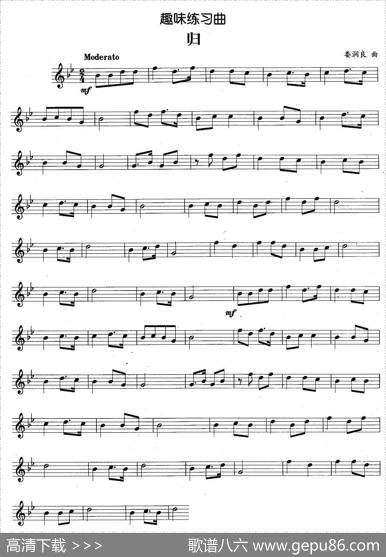 趣味练习曲：归