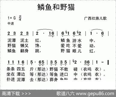 鳞鱼和野猫