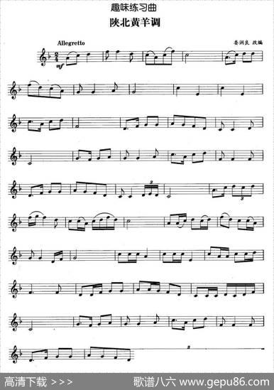 趣味练习曲：陕北黄羊调