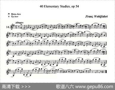 40首小提琴初级技巧练习曲之14|弗朗茨·沃尔法特
