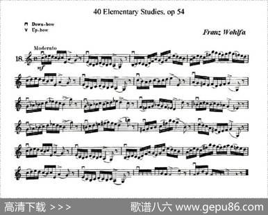 40首小提琴初级技巧练习曲之18|弗朗茨·沃尔法特
