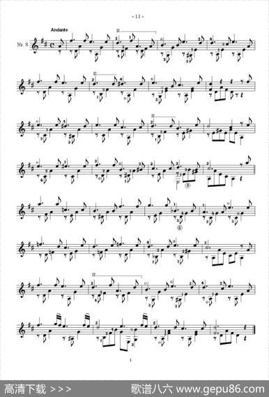 索尔·克斯特26首练习曲之6——10