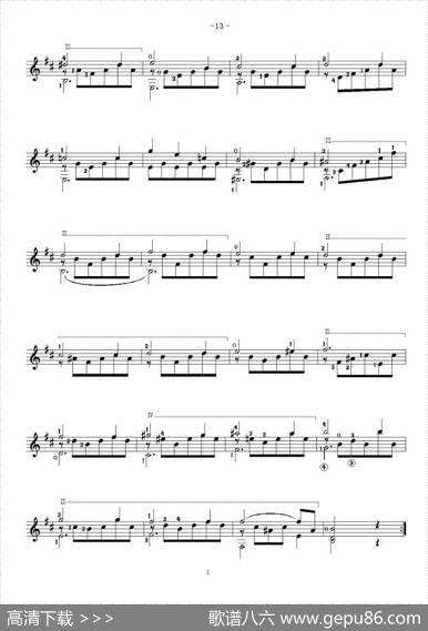 索尔·克斯特26首练习曲之6——10