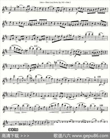 ThreeEasyDuets,Op.102之第二长笛（三首简易重奏曲作品102号）|Tulou（图露）