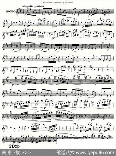 ThreeEasyDuets,Op.102之第二长笛（三首简易重奏曲作品102号）|Tulou（图露）