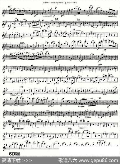 ThreeEasyDuets,Op.102之第二长笛（三首简易重奏曲作品102号）|Tulou（图露）