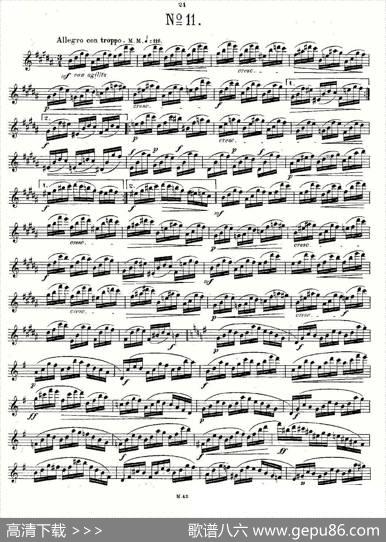 24首长笛练习曲Op.15之11—15|Andersen、（安德森）