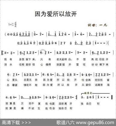 因为爱所以放开 - 一凡|一凡