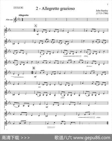 古典SAX12首（中音萨克斯分谱）