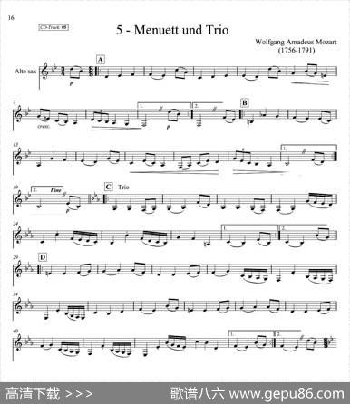 古典SAX12首（中音萨克斯分谱）
