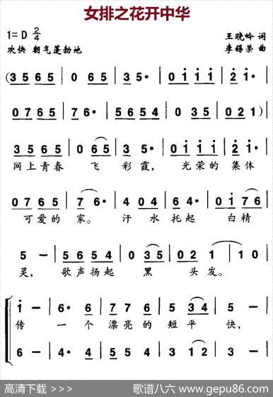 女排之花开中华 - 王晓岭|李锡荣