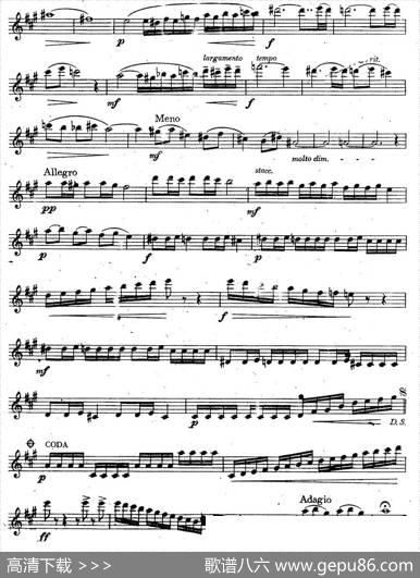 奇特克-萨克斯练习曲之六（ETUDYPROSAXOPHON-FRZITRK.op.3）