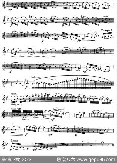 奇特克-萨克斯练习曲之七（ETUDYPROSAXOPHON-FRZITRK.op.3）