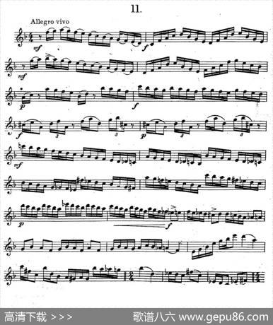 奇特克-萨克斯练习曲之11（ETUDYPROSAXOPHON-FRZITRK.op.3）