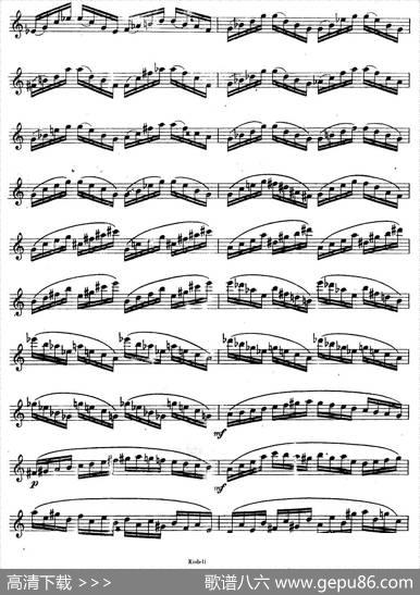 奇特克-萨克斯练习曲之18（ETUDYPROSAXOPHON-FRZITRK.op.3）