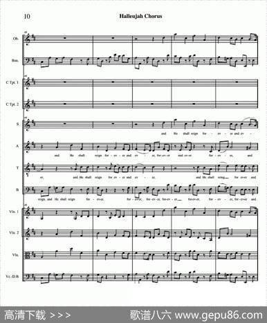 哈利路亚总谱1-10（HalleujahChorus） - cerge-Frederic|Handel