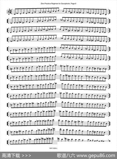 ZinnRegimenSax2009练习曲