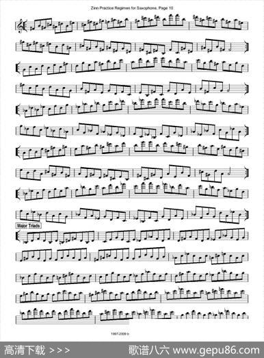 ZinnRegimenSax2009练习曲