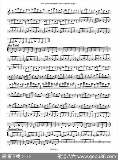 ZinnRegimenSax2009练习曲