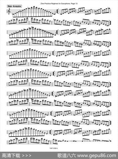 ZinnRegimenSax2009练习曲