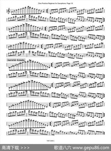 ZinnRegimenSax2009练习曲