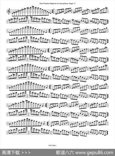 ZinnRegimenSax2009练习曲