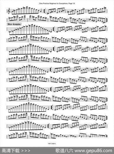 ZinnRegimenSax2009练习曲